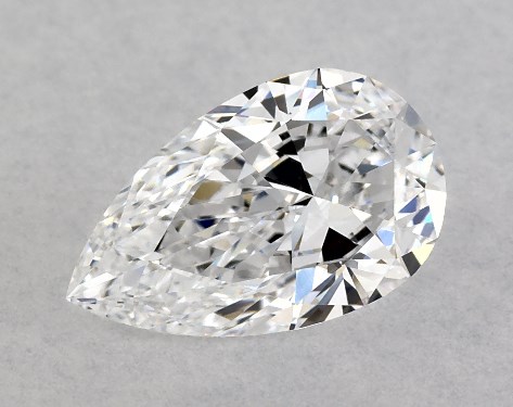 This 0.81 carat pear diamond D color IF clarity has Good proportions and a diamond grading report from GIA