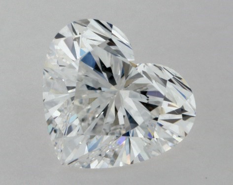 This 0.9 carat heart diamond D color VS1 clarity has Very Good proportions and a diamond grading report from GIA