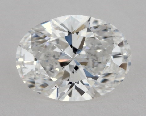 This 0.8 carat oval diamond E color SI1 clarity has Ideal proportions and a diamond grading report from GIA