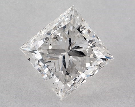 This 2.58 carat princess diamond E color SI2 clarity has Ideal proportions and a diamond grading report from IGI