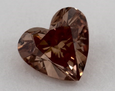  0.78 Carat Orange SI2  heart diamond