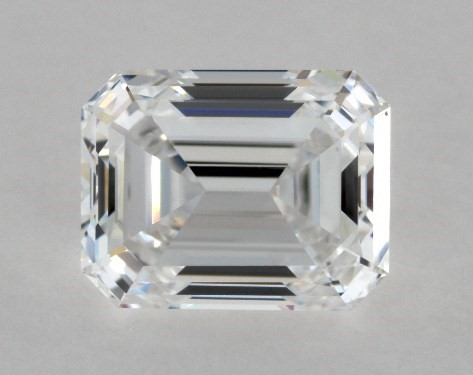 This 0.9 carat emerald diamond D color VVS2 clarity has Very Good proportions and a diamond grading report from GIA