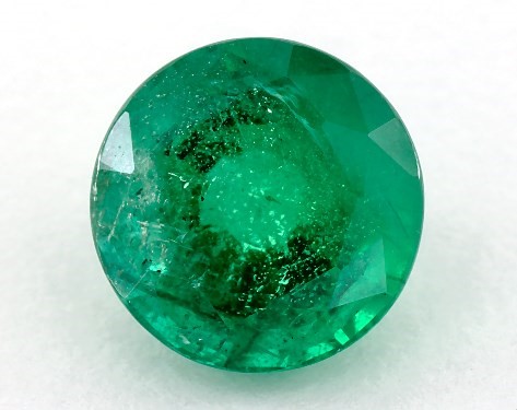 This 1.99 Round Green Emerald is sold exclusively by James Allen 
