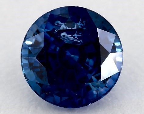 This 1.23 Round Blue Sapphire is sold exclusively by James Allen 