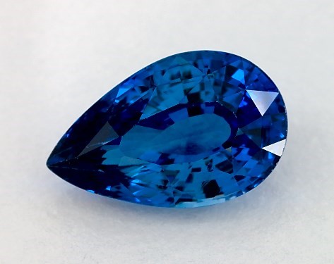 3.26 Carat Pear Blue Sapphire