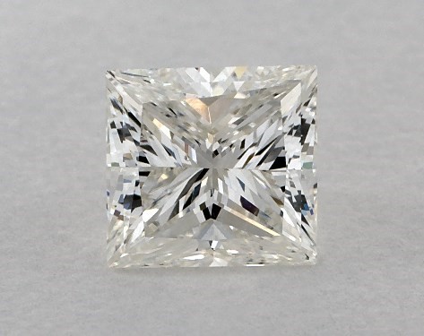 This 0.91 carat princess diamond H color VS2 clarity has Very Good proportions and a diamond grading report from GIA