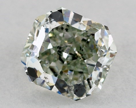  0.88 Carat Green I1  radiant diamond