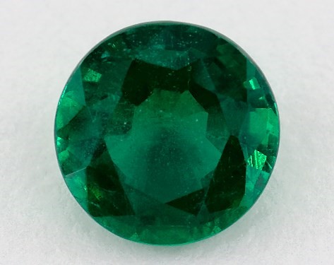 This 1.24 Round Green Emerald is sold exclusively by James Allen 