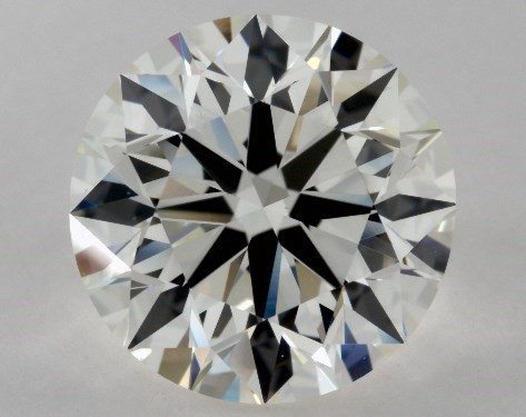 This 2.7 carat round diamond I color VS2 clarity has Excellent proportions and a diamond grading report from GIA