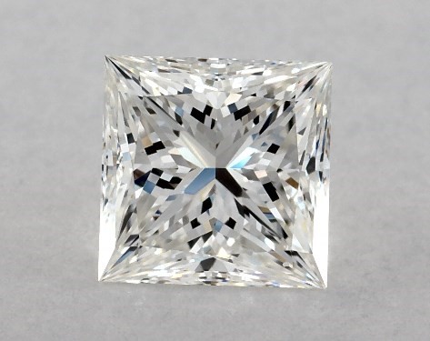 This 1.18 carat princess diamond H color VVS2 clarity has Ideal proportions and a diamond grading report from GIA